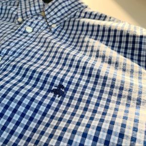 Brooks Brothers Blue & White Plaid Dress Shirt - M